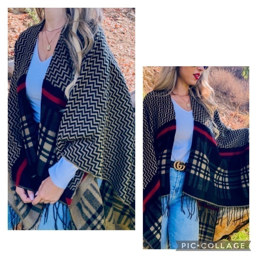 Warm n Cozy Ruana Wrap - Picture 4 of 6